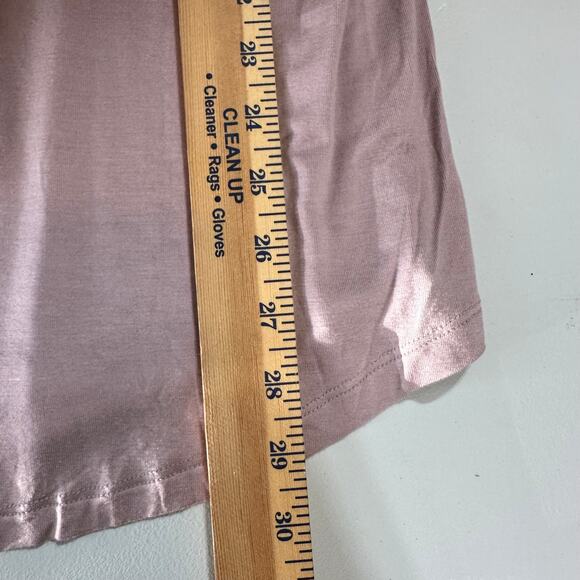 Maurices 24/7 Plus 2X Blush Pink Criss Cross V Neck Short Sleeve Tunic Top - Picture 7 of 7